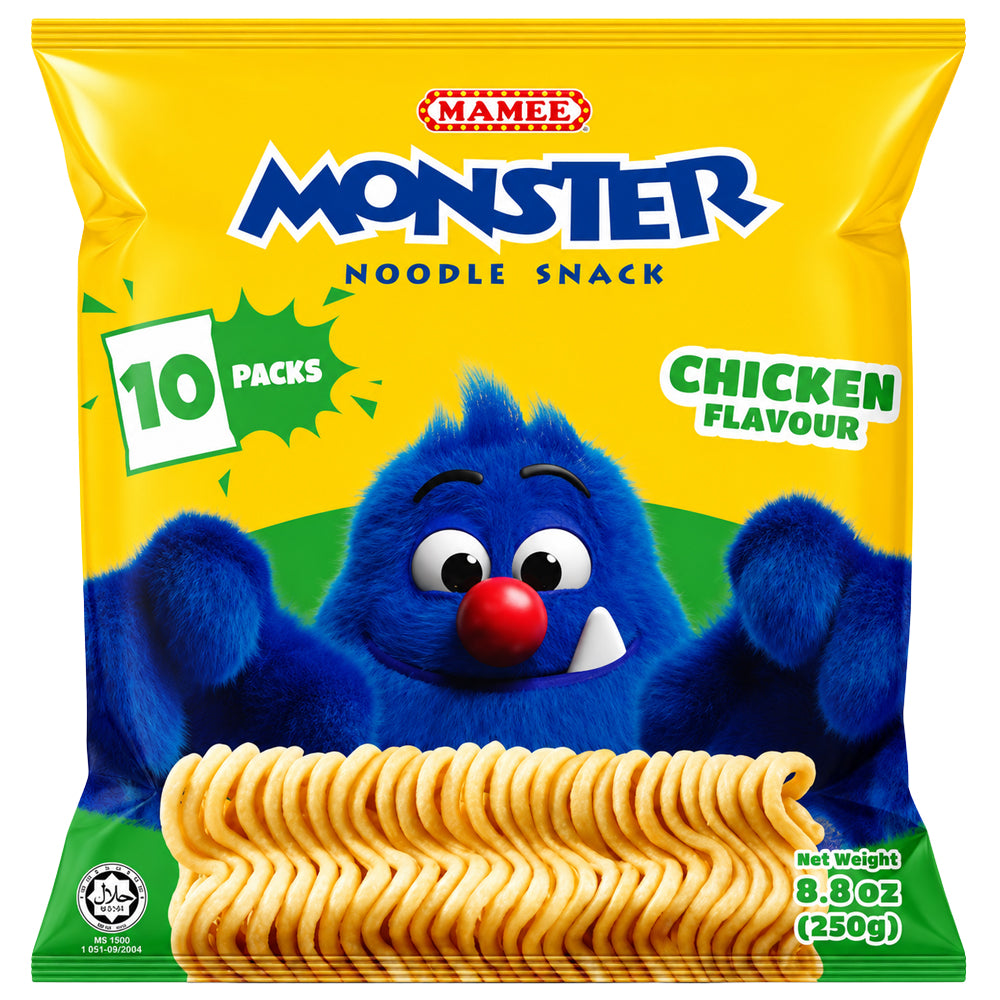 Mamee Monster Noodle Snack Chicken Flavor (10 x 25g) 250g