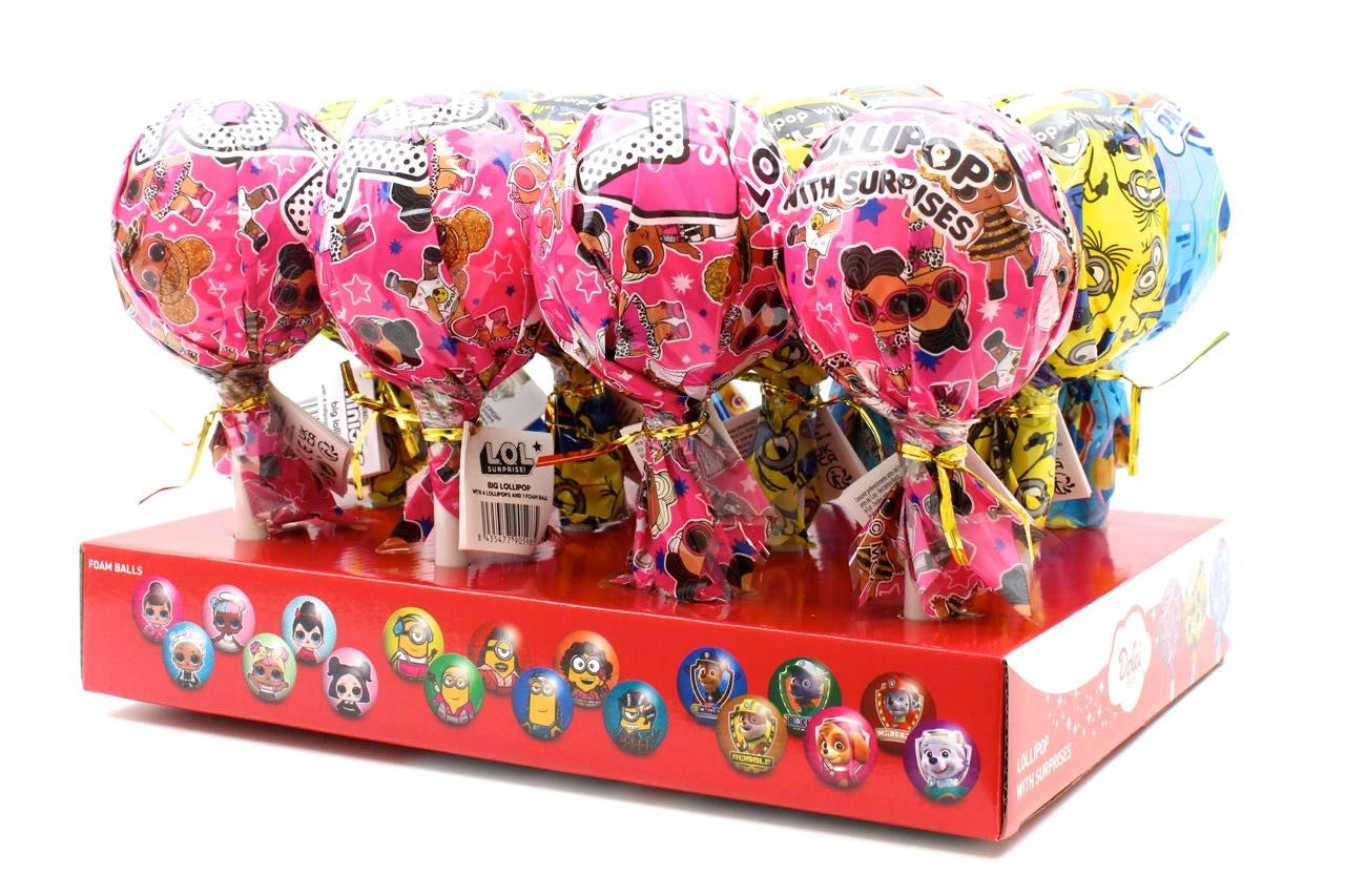 Dolci Riesen Überraschungs-Lutscher mit Spielzeug 32g