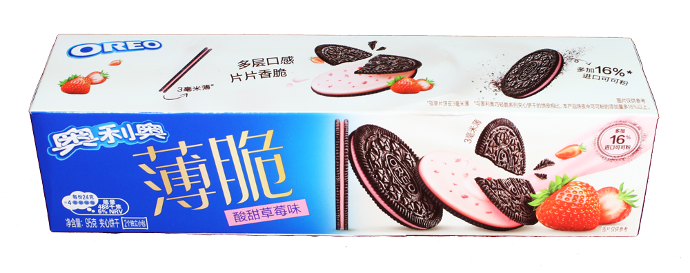 Oreo Sandwich Biscuit Thin - Strawberry 95g
