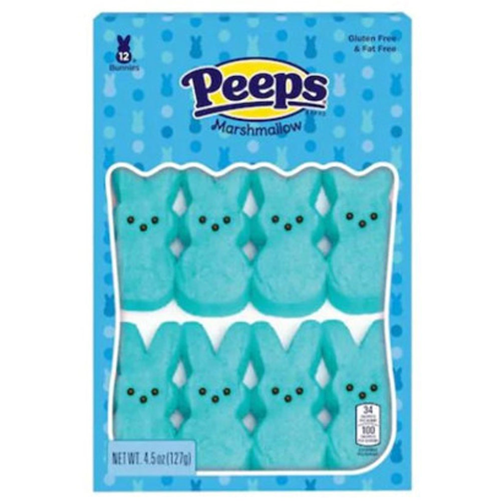 Peeps Marshmallow Blue Bunnies 12 Pack 127g