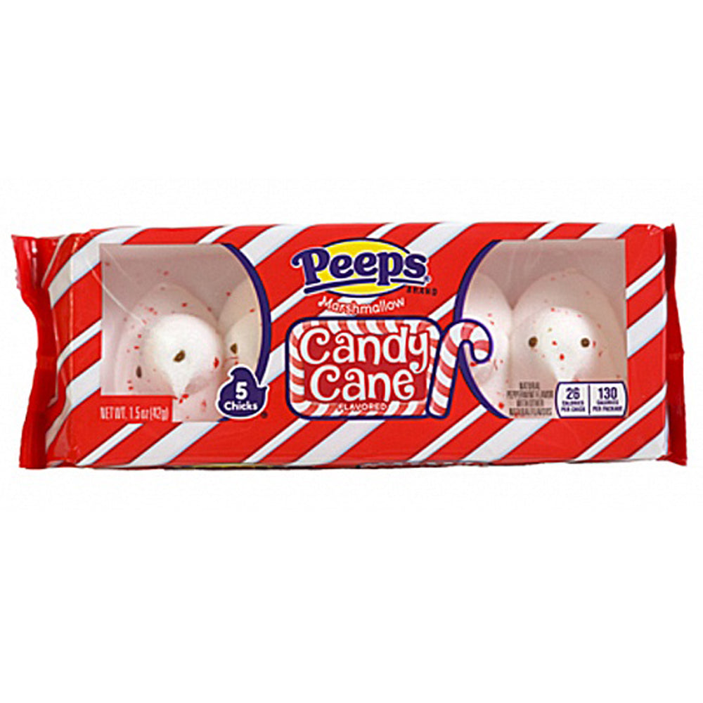 Peeps Marshmallow Candy Cane Chicks 5 Pack 42g