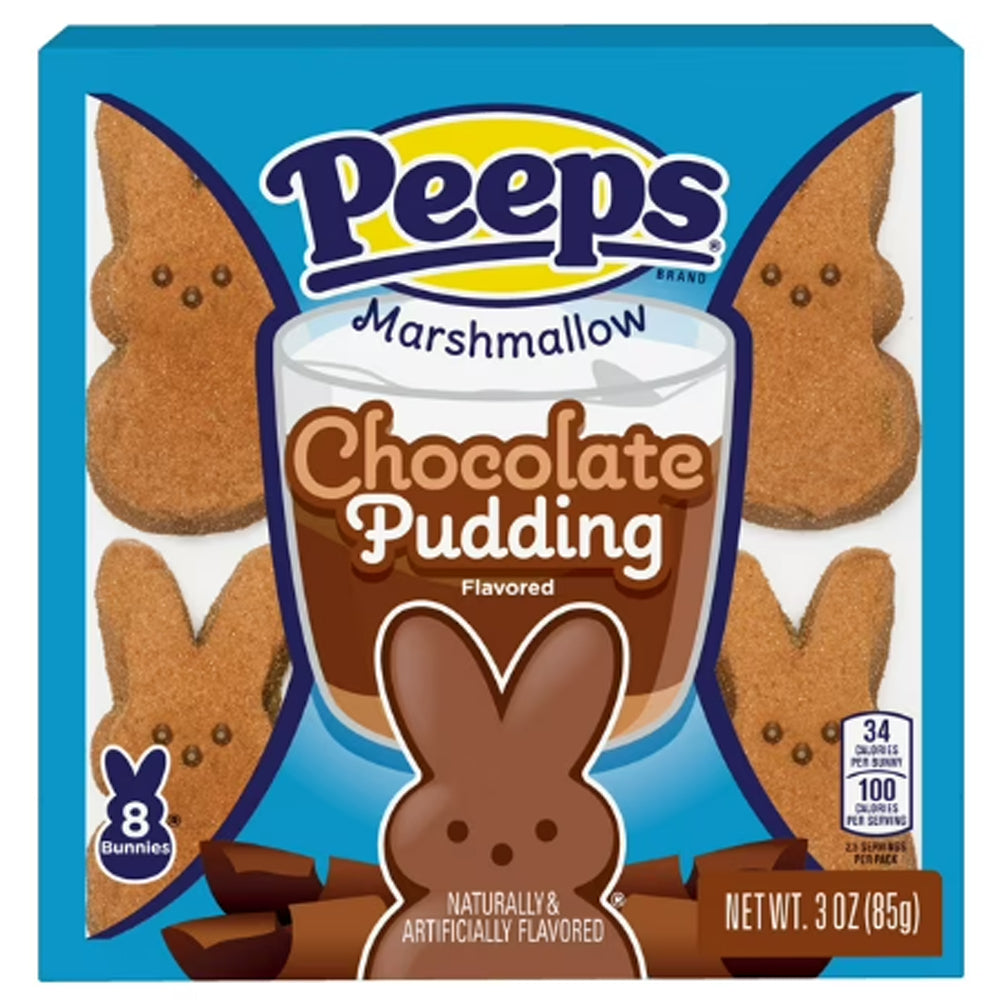 Peeps Marshmallow Chocolate Pudding Bunnies 8 Pack 85g