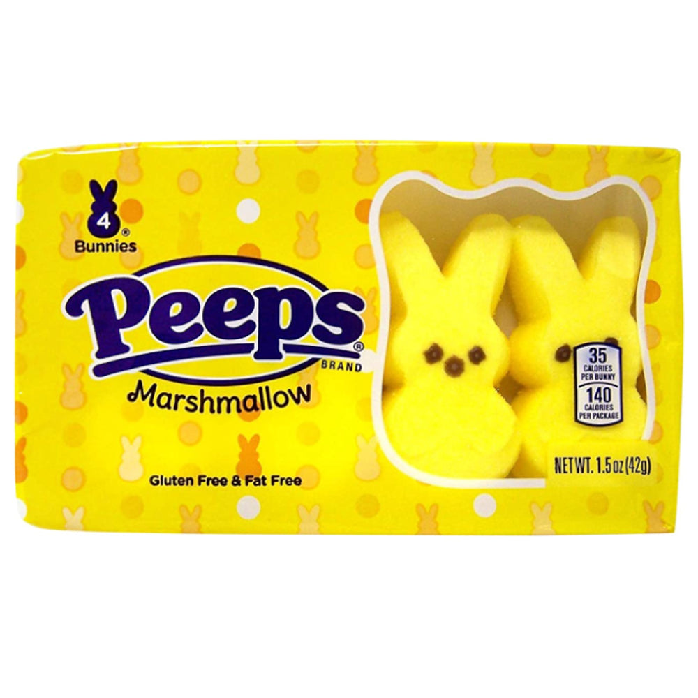 Peeps Marshmallow Yellow Bunnies 4 Pack 42g