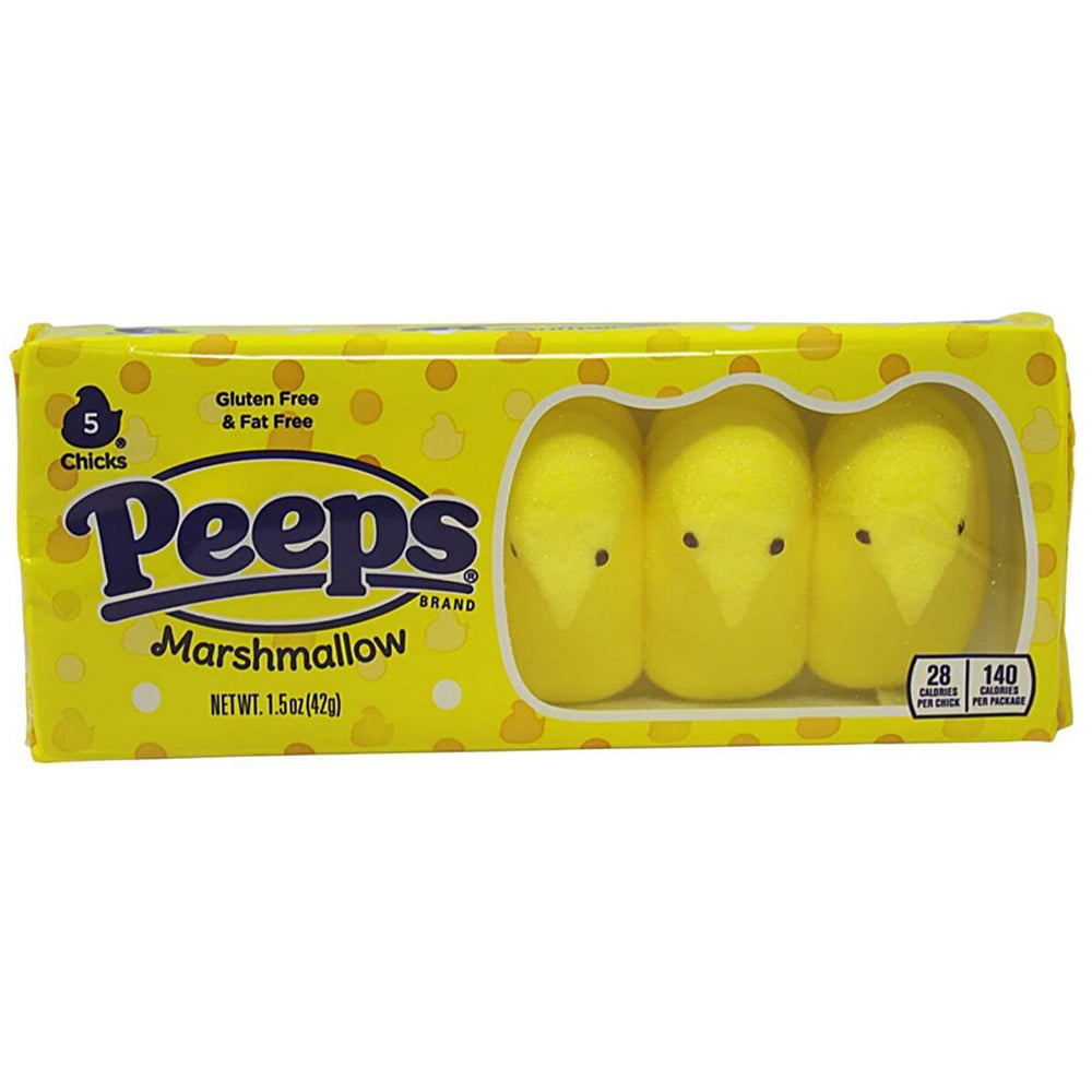 Peeps Marshmallow Yellow Chicks 5 Pack 42g