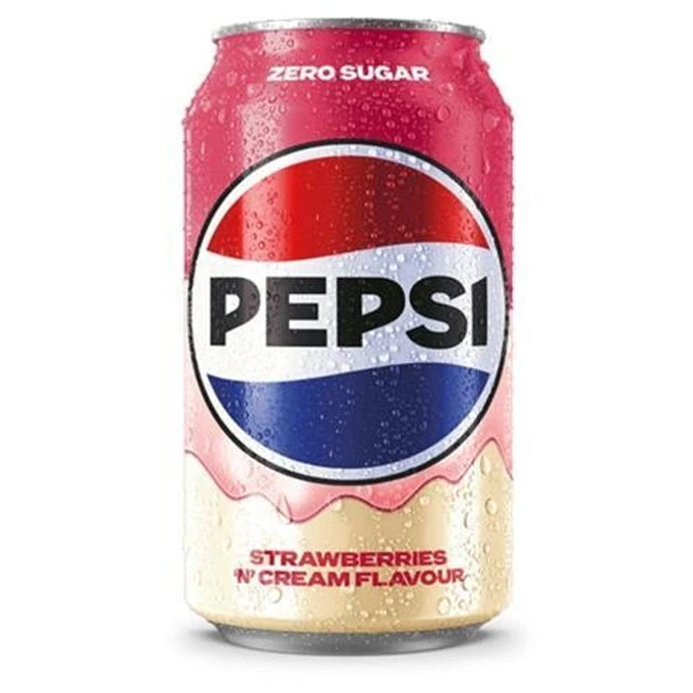 Pepsi Strawberries 'n Cream Flavour Zero Sugar 330ml