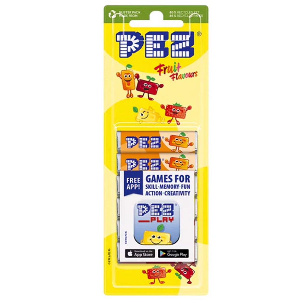 PEZ Bonbons Fruit Flavours für PEZ Spender Laktose und Glutenfrei 51g