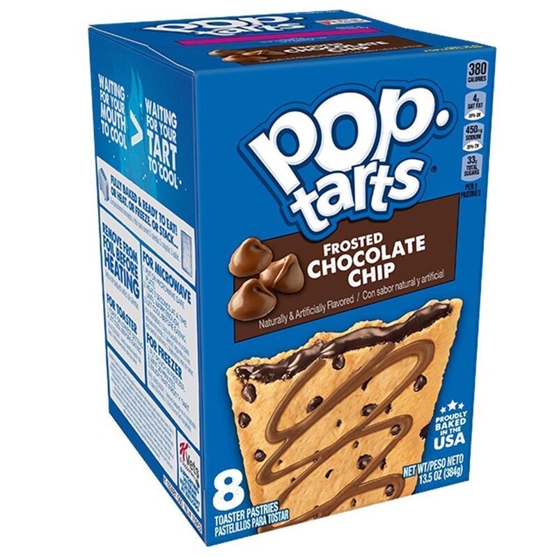 Kellogg's Pop-Tarts Frosted Chocolate Chip - 8 Stück - 384g