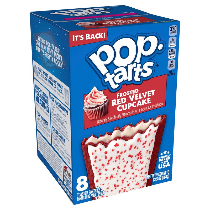 Kellogg's Pop-Tarts Frosted Red Velvet Cupcake - 8 Stück 384g