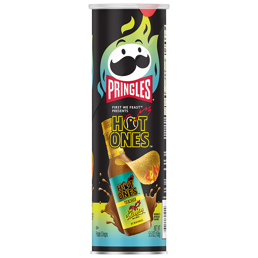 Pringles Hot Ones Los Calientes Verde Crisps 156g (USA)