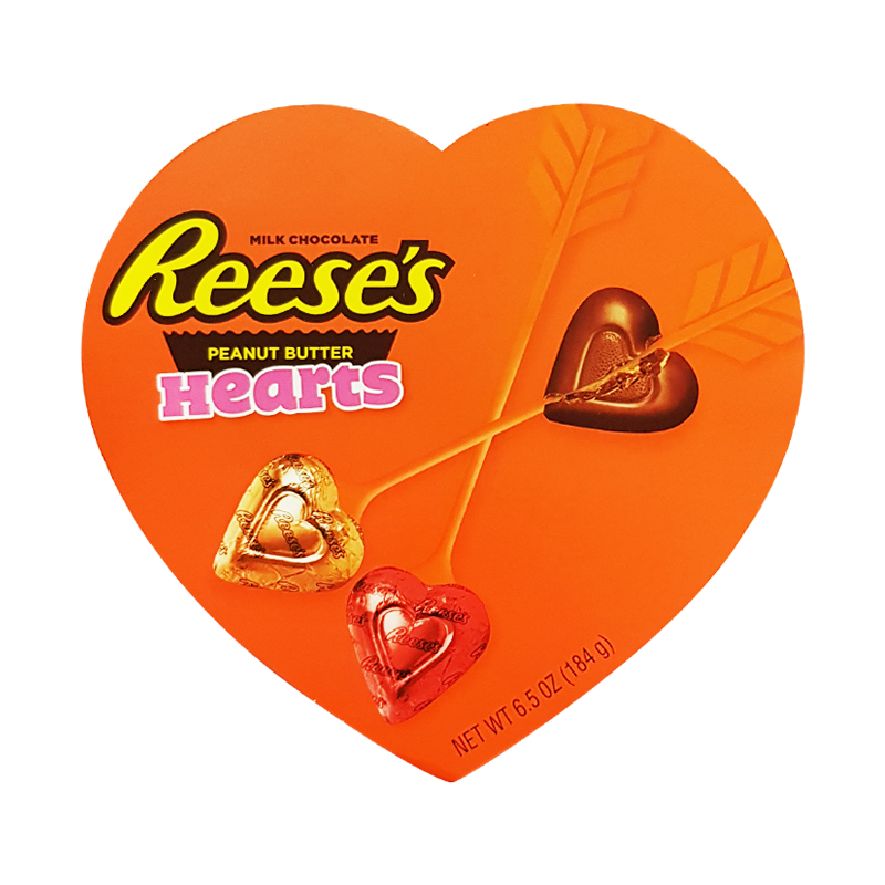 Reese's Milk Chocolate Peanut Butter Snack Size Hearts Valentine's Day Box 184g