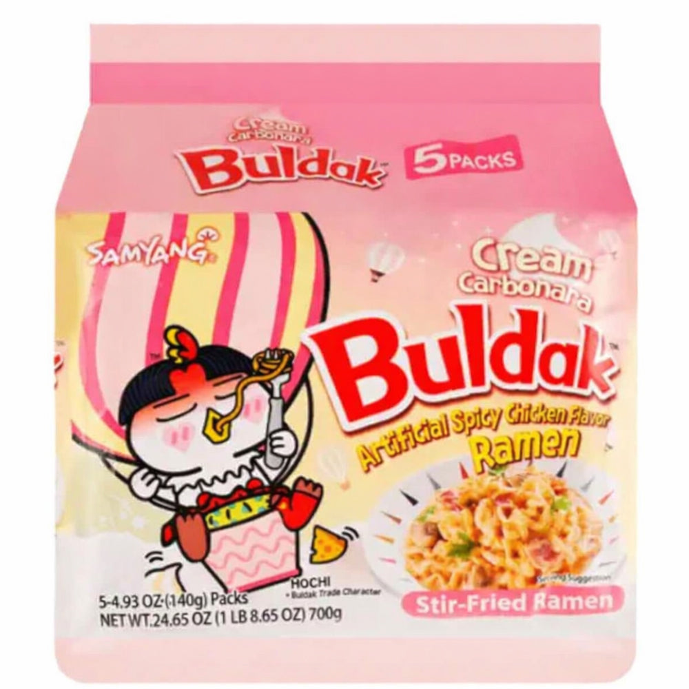 Samyang Buldak Cream Carbonara Hot Chicken Flavour Ramen (5 x 140g) 700g