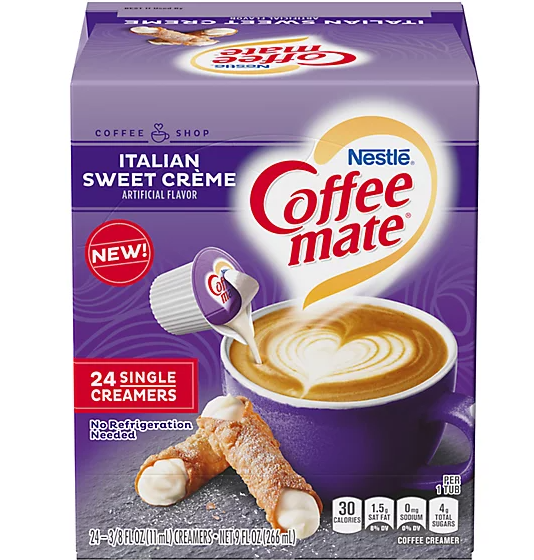 Nestlé Coffee-Mate Italian Sweet Creme Flüssige Kaffeesahne (24x11ml)