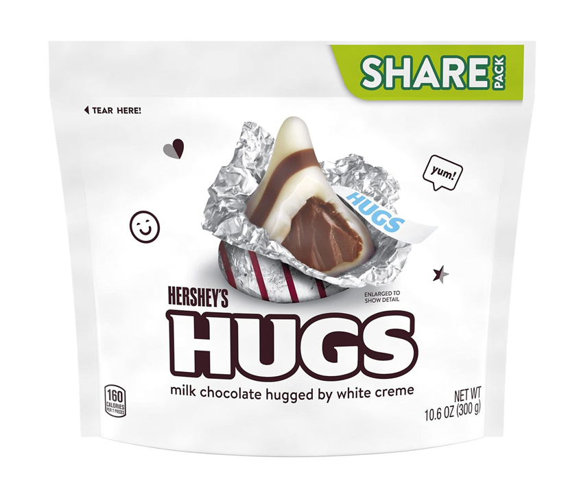 Hershey's Hugs Milk Chocolate hugged by white creme 300g