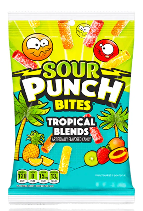 Sour Punch Bites Tropical Blends 105g