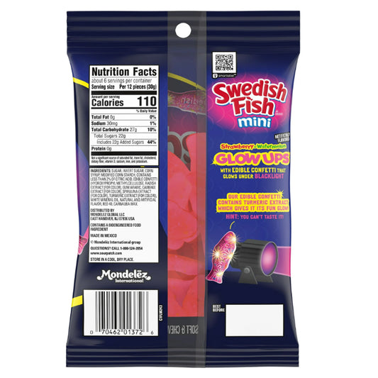 Swedish Fish Mini Strawberry Watermelon Glow Ups 87g