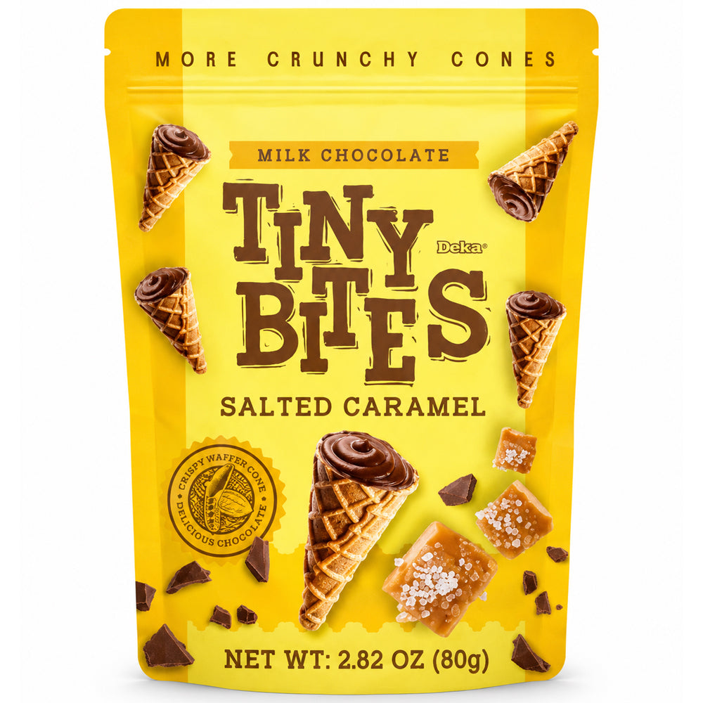 Tiny Bites Waffle Cones Salted Caramel 80g