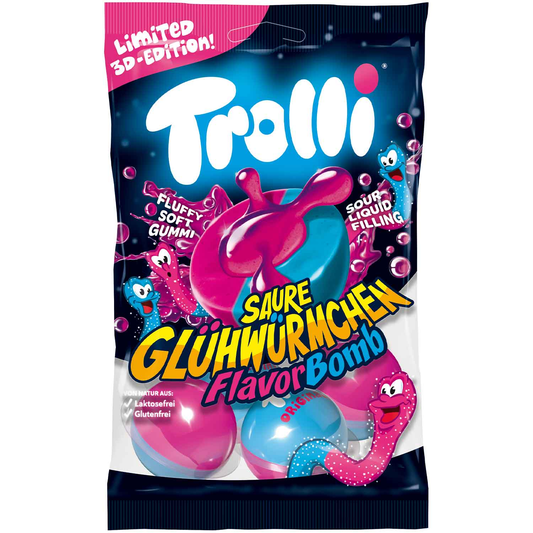 Trolli Sour Glowworms Flavor Bomb 75g