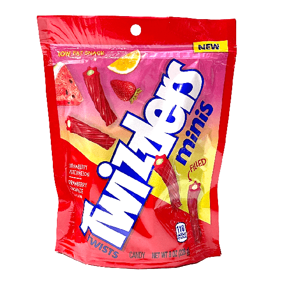 Twizzlers Strawberry Watermelon und Strawberry Lemonade Filled Twists Minis 226g