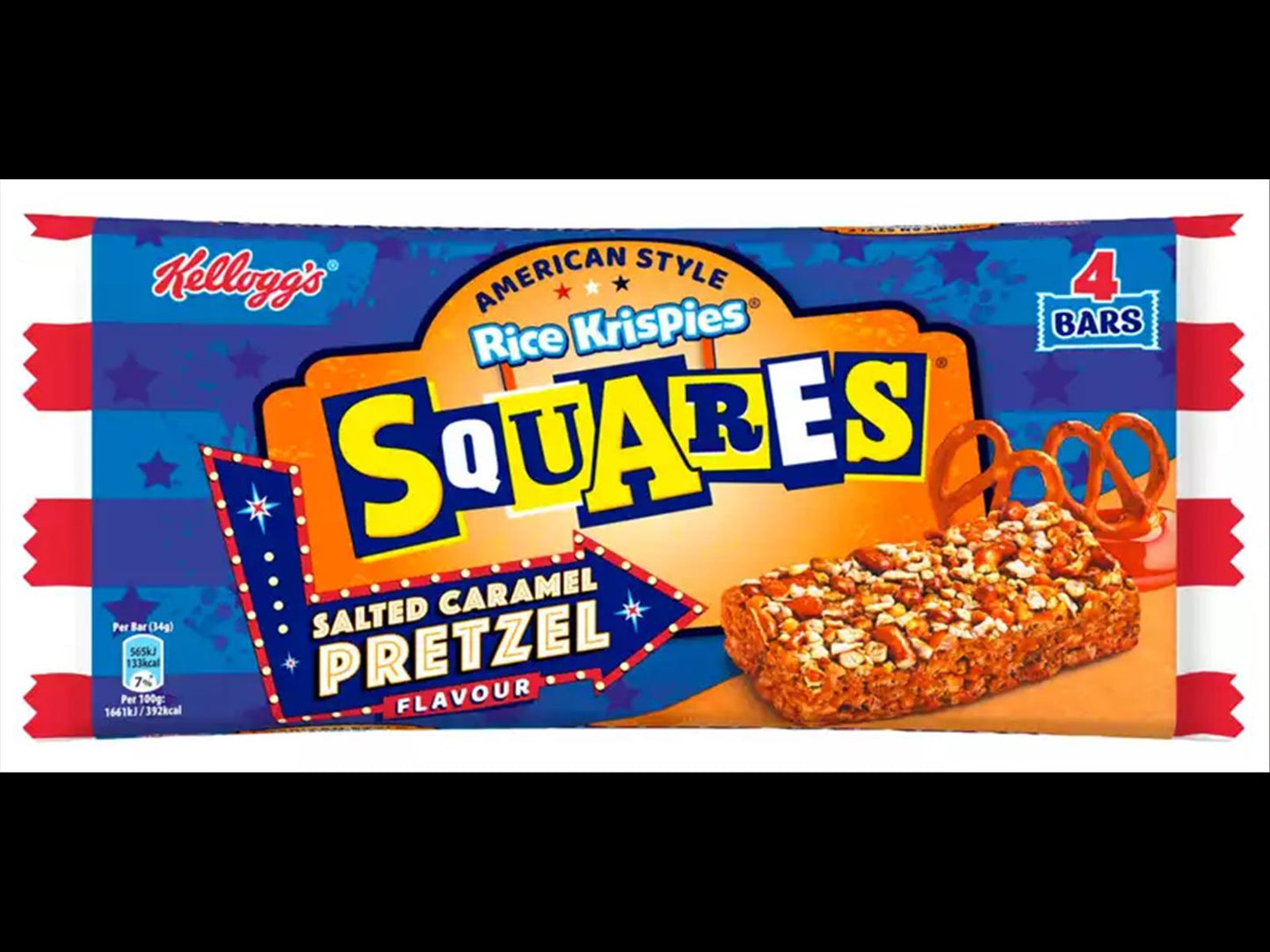 Kellogg's Rice Krispies Squares Salted Caramel Pretzel 4x34g