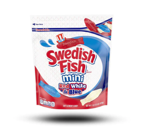 Swedish Fish Mini Red White & Blue 816g