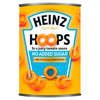 Heinz Hoops No Sugar 400g