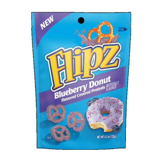 Flipz - Blueberry Donut Flavored Covered Pretzels 122 g