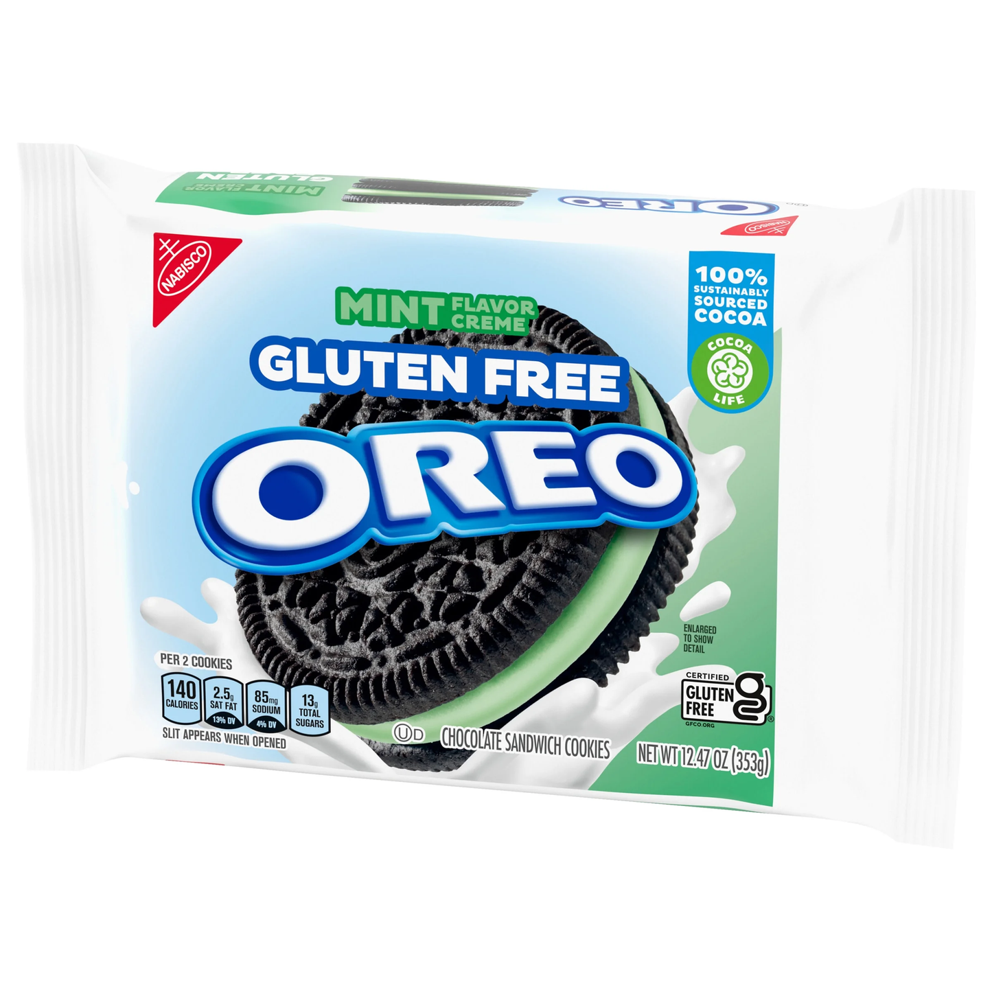 Oreo Gluten Free Mint Flavour Creme 353g
