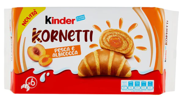 Kinder Kornetti Pesca e Albicocca 252g (MHD 05.01.2025)