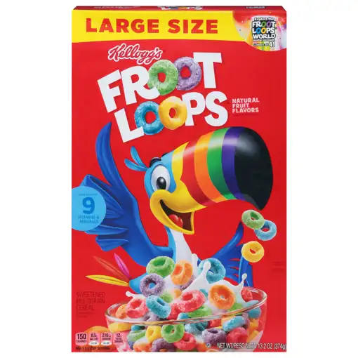 Kellogg´s Froot Loops Natural Fruit Flavors Large Size 374 g