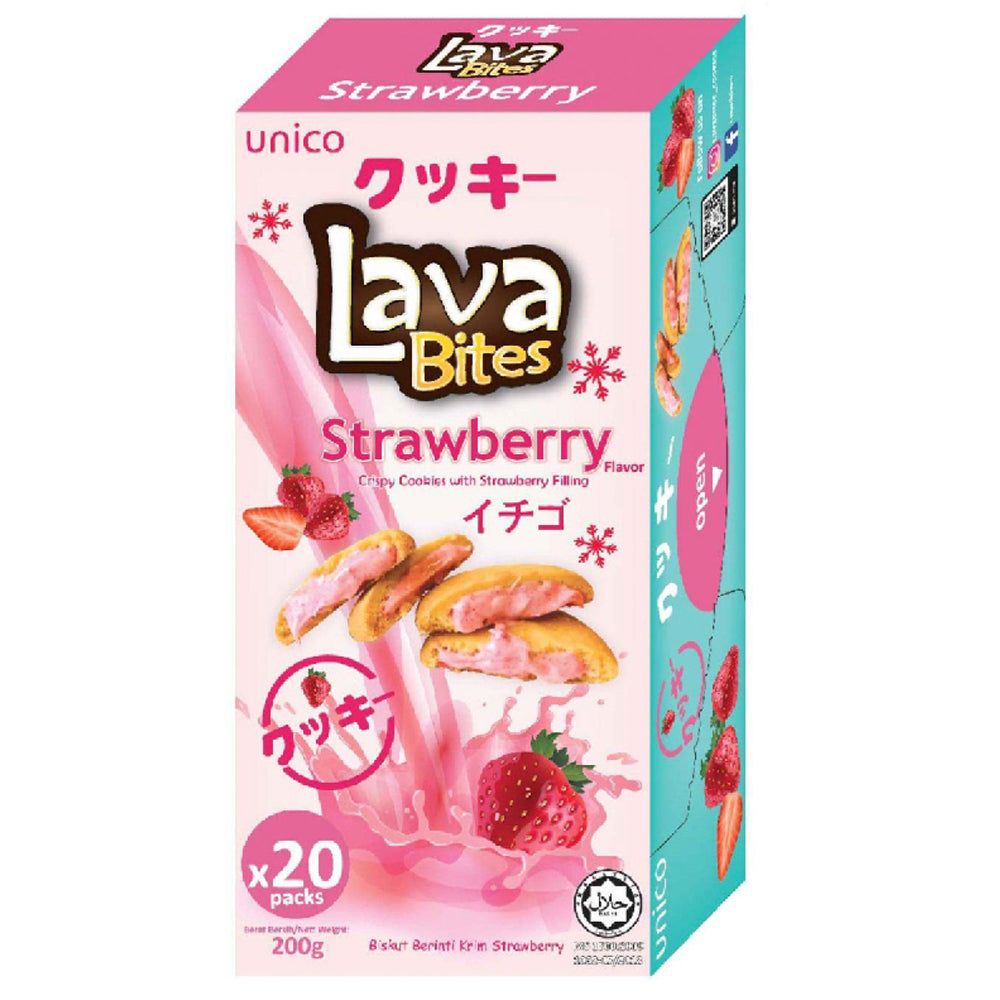 Unico Lava Bites Strawberry 200g