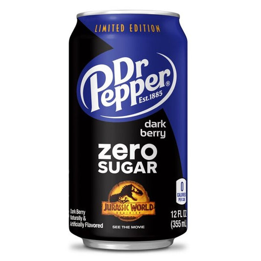 Dr. Pepper Dark Berry Zero Sugar Jurassic World Edition 355ml