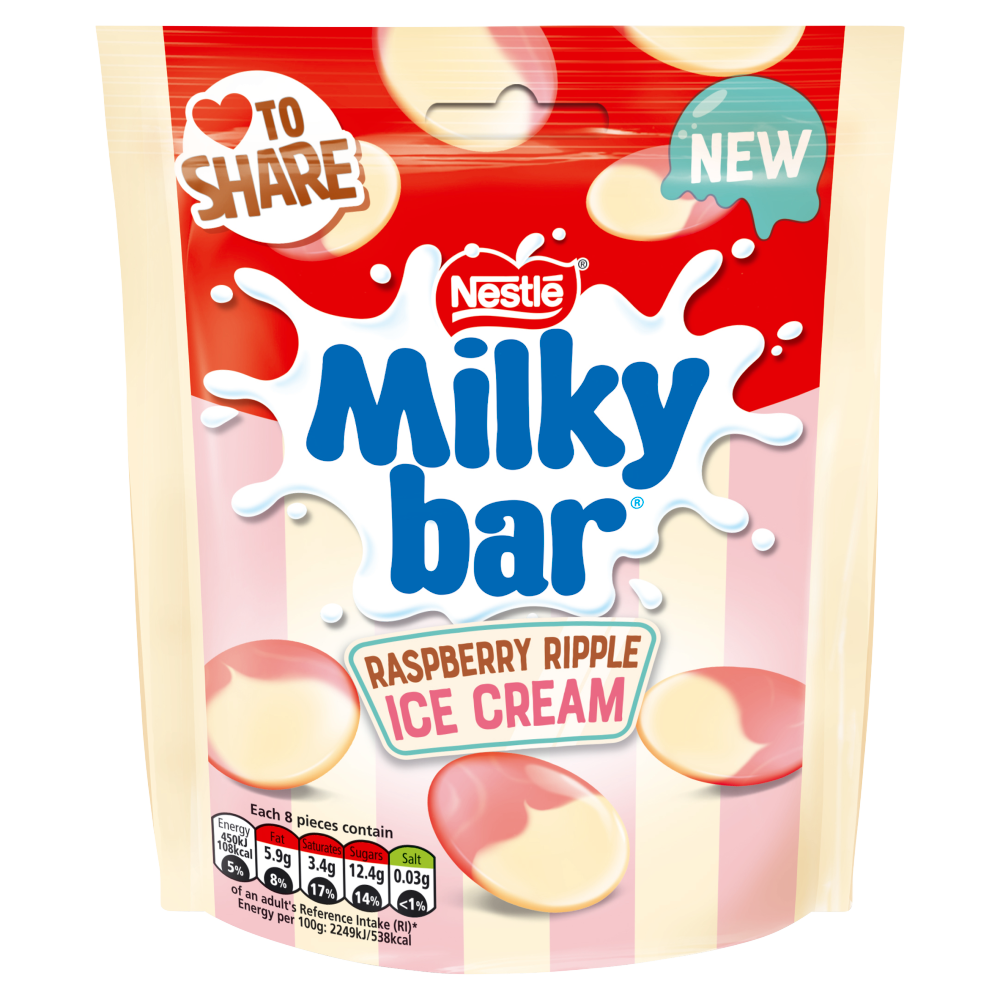 Nestle Milkybar Raspberry Ripple Ice Cream 86g