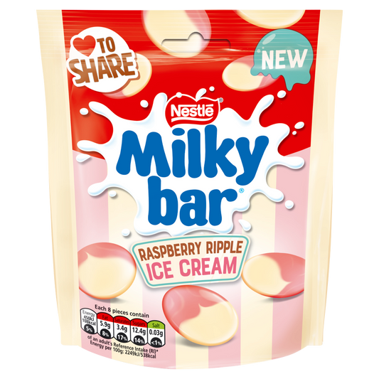 Nestle Milkybar Raspberry Ripple Ice Cream 86g
