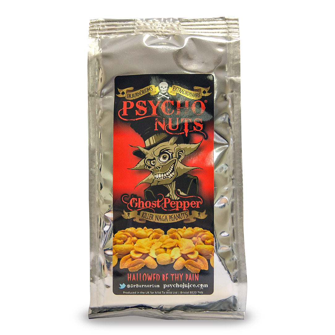 Dr. Burnörium's Extraordinary Psycho Nuts Ghost Pepper Killer Naga Peanuts 80g