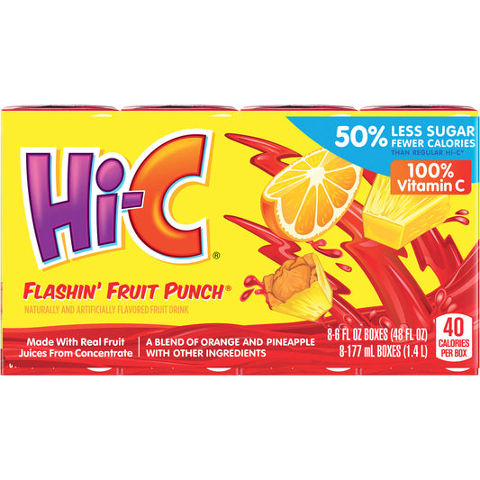 Hi-C Flashin Fruit Punch 100% Vitamin C 8 x 177ml (1,4L)