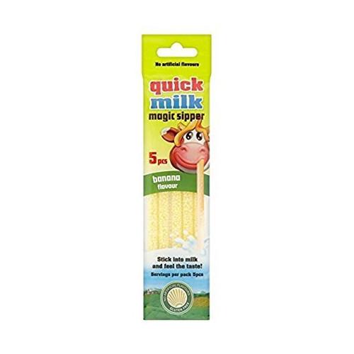 Quick Milk Trinkhalme Magic Sipper Banana Flavour 30g