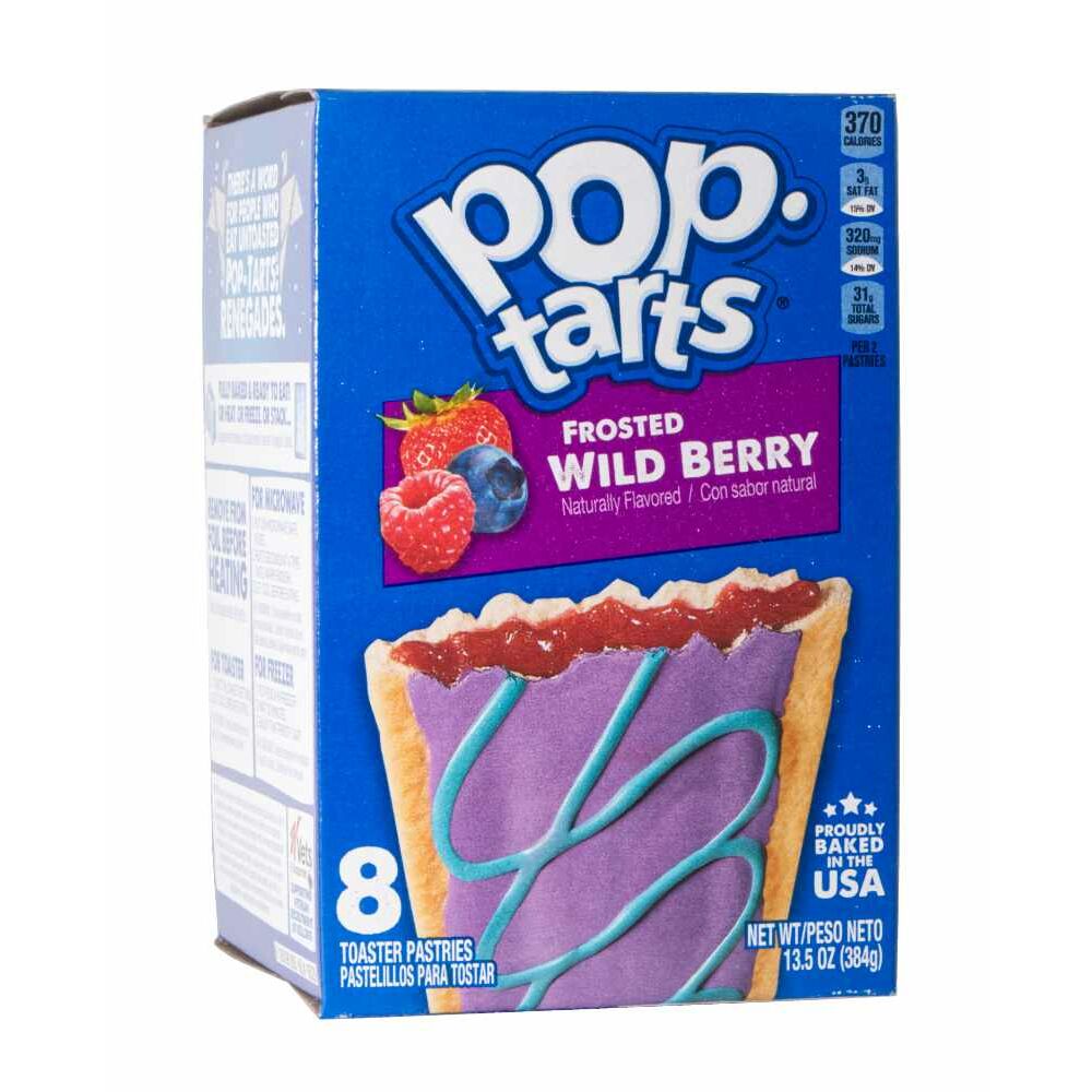 Kellogg's Pop-Tarts Frosted Wild Berry - 8 Stück - 384g (MHD 15.04.2024)