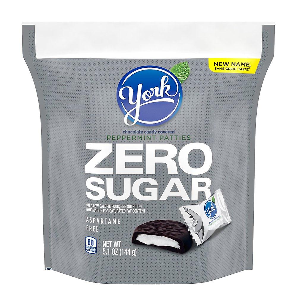 York Chocolate Candy Covered Peppermint Patties Zero Sugar 144g