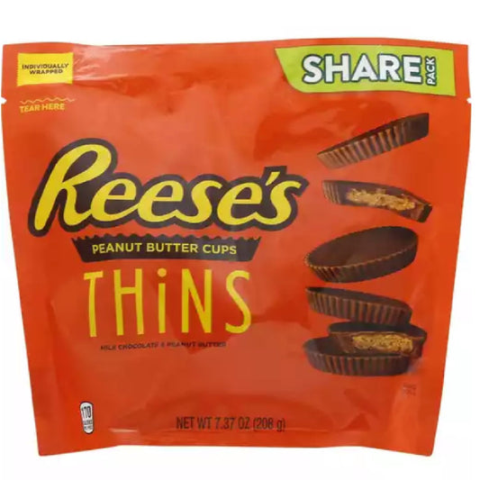 Reese´s Thins Peanut Butter Cups Chocolate Share Pack 208g