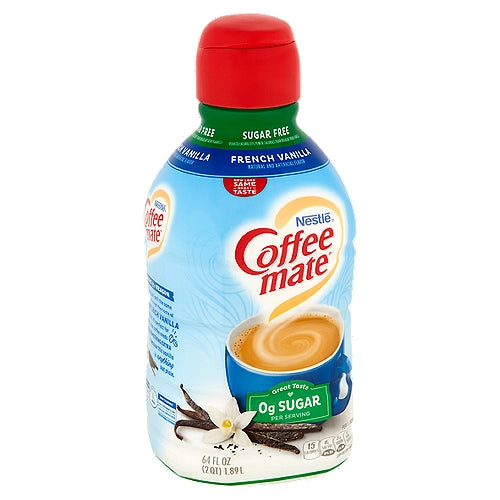 Nestle Coffee Mate French Vanilla Zero Sugar Liquid Coffee Creamer 1,89 Liter