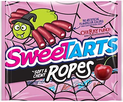 SweeTARTS Cherry Punch Soft & Chewy Ropes Halloween Candy 255g