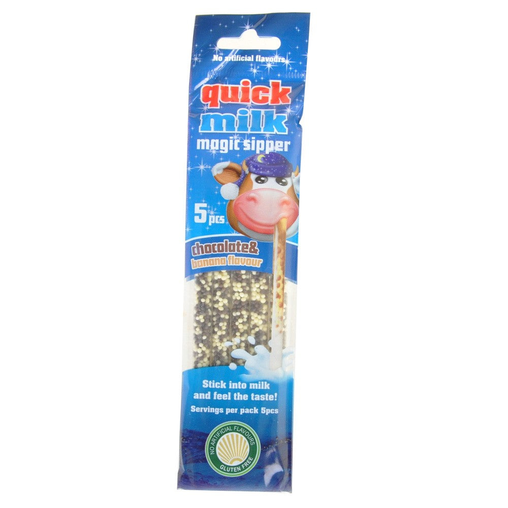 Quick Milk Trinkhalme Magic Sipper Chocolate & Banana Flavour 30g