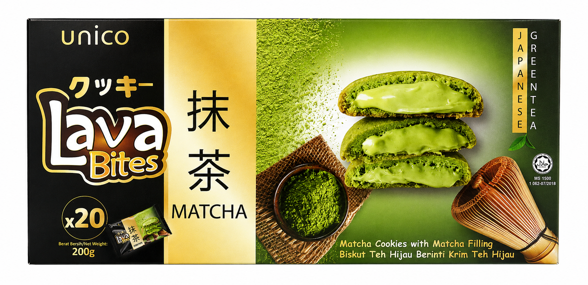 Unico Lava Bites Matcha 200g