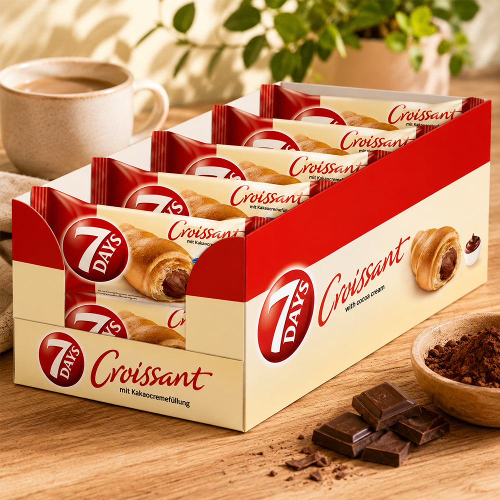 7 Days Croissant Kakaocreme Füllung 10 x 60g Vorratspack