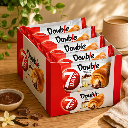 7 Days Double Croissant Schoko & Vanilla Cream 10x 60g Vorratspack