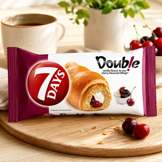 7 Days Double Croissant Vanille & Sauerkirsche 60g