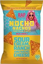 Rap Snacks Nocho Nachos Tortilla Chips Nicki Minaj Sour Creme Ranch and Nacho Cheese 71g