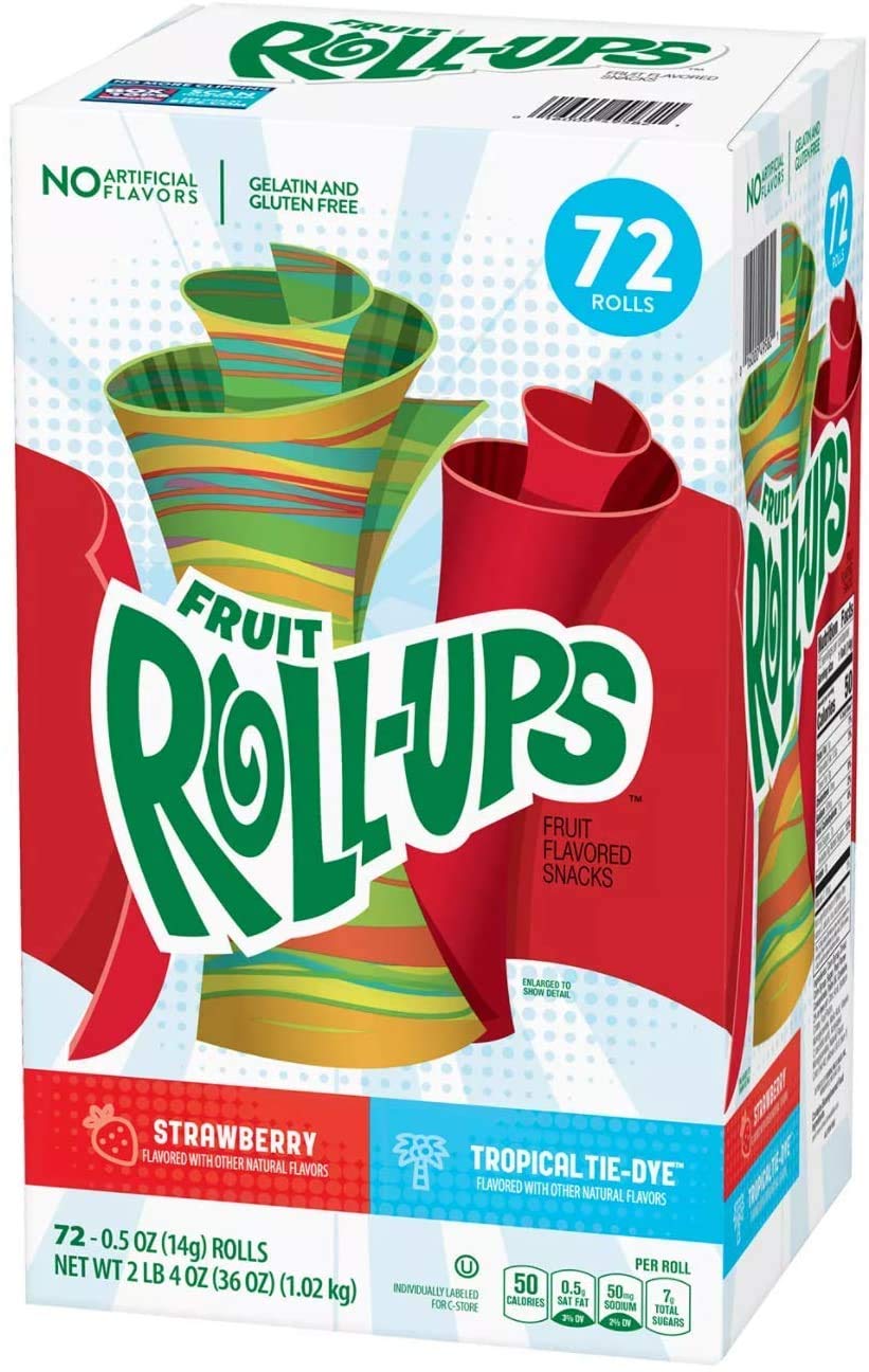 Fruit Roll-Ups Variety Pack 72 Box 1,02 kg