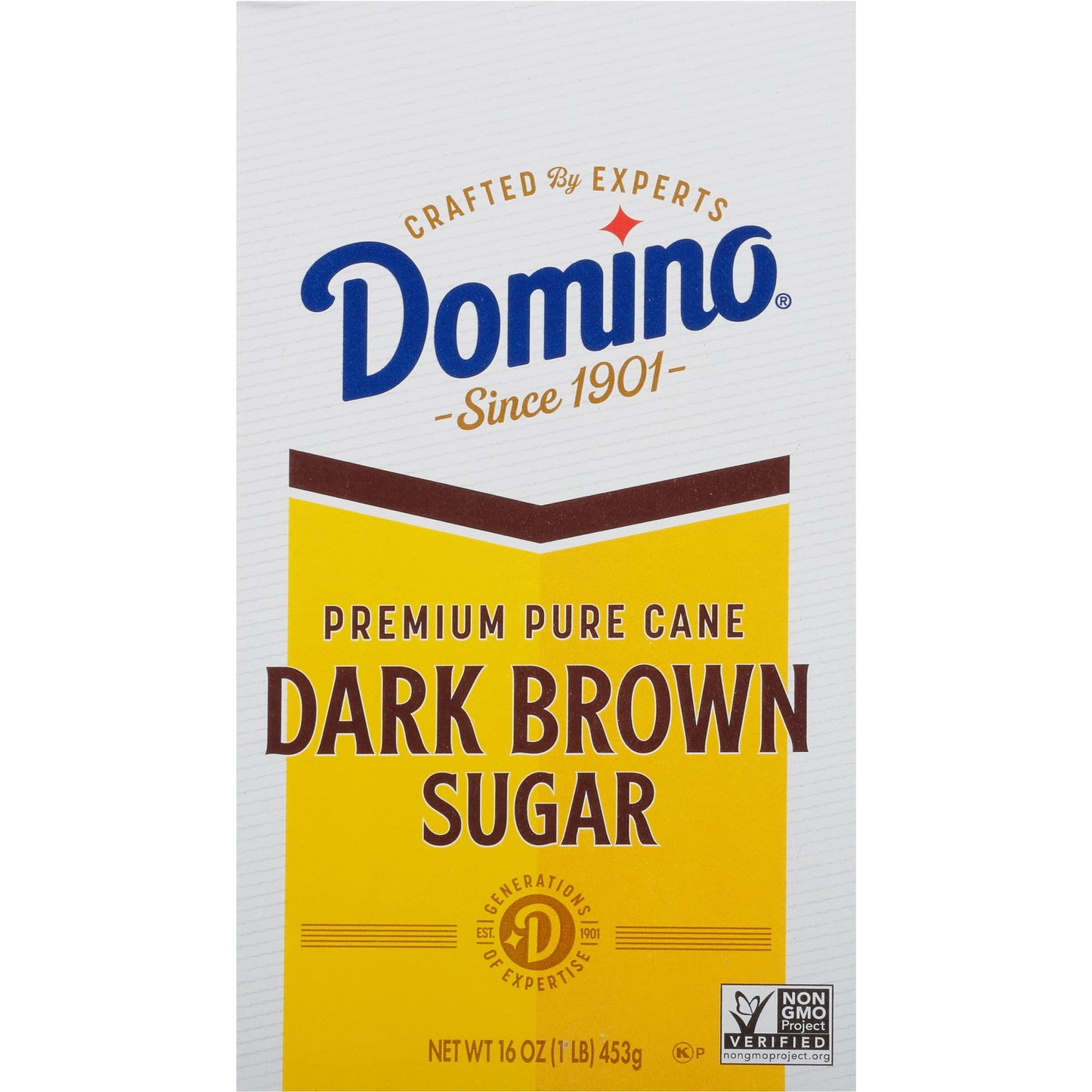 Domino Since 1901 Premium Pure Cane Dark Brown Sugar 453g