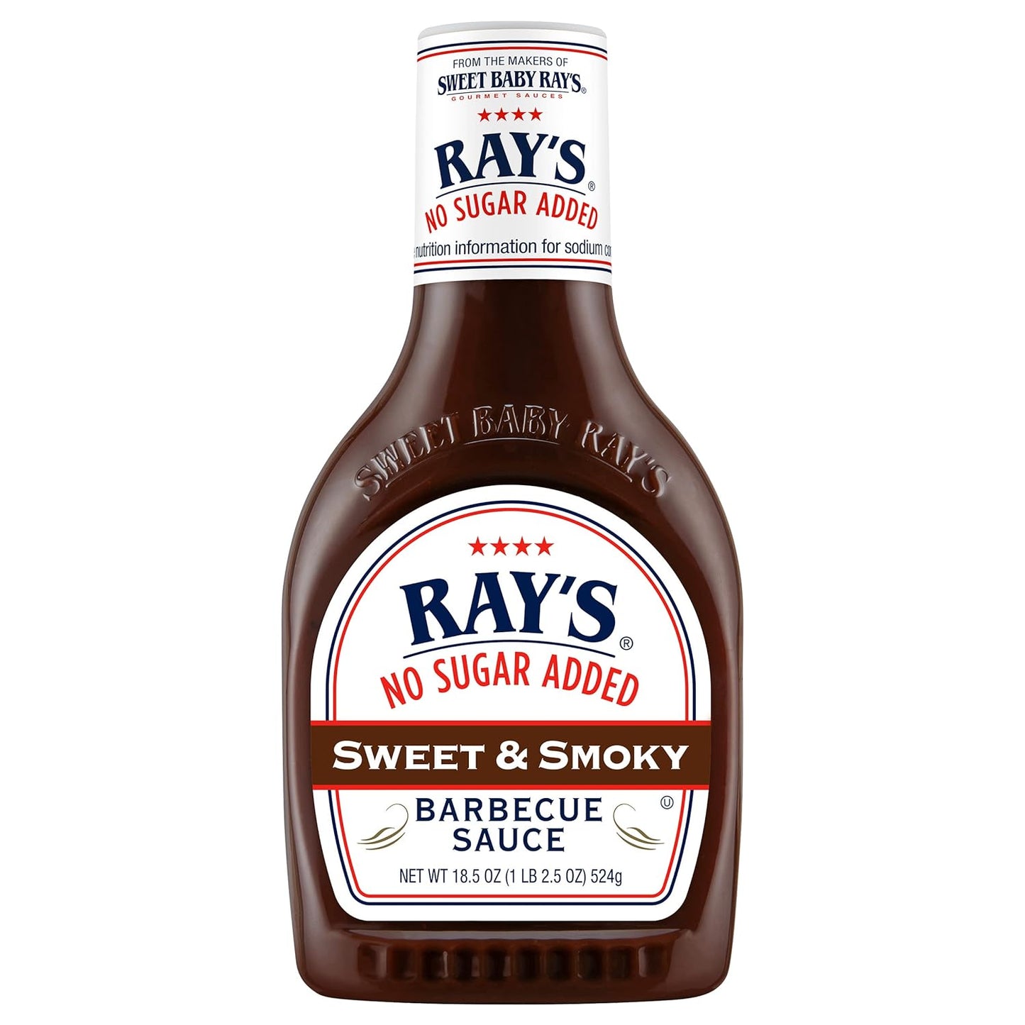 Sweet Baby Rays BBQ Sauce Sweet & Smoky No Sugar Added 524g